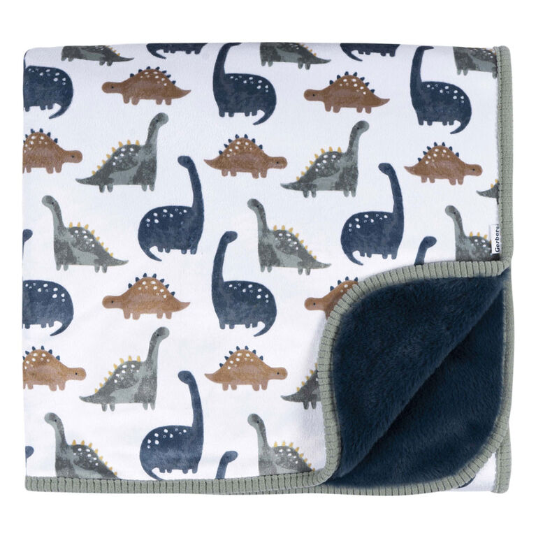 Gerber Childrenswear - 2ply Plush Blanket - Dino Time