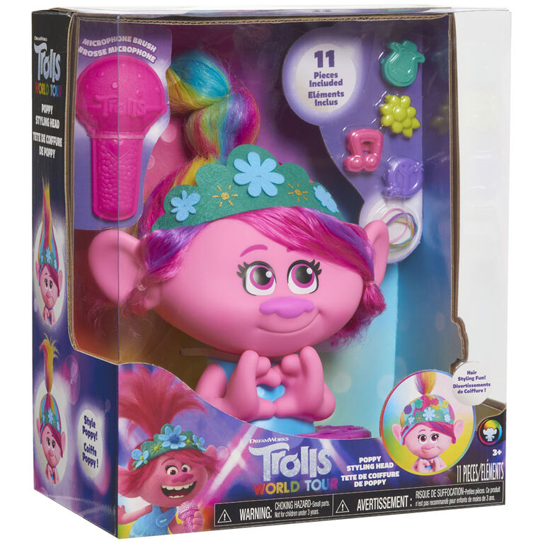 DreamWorks Trolls World Tour Poppy Styling Head | Toys R Us Canada