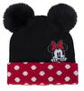 Chapeau à rebord Minnie Mouse de Disney avec 2 «oreilles» en pompons et visage de Minnie à l'avant