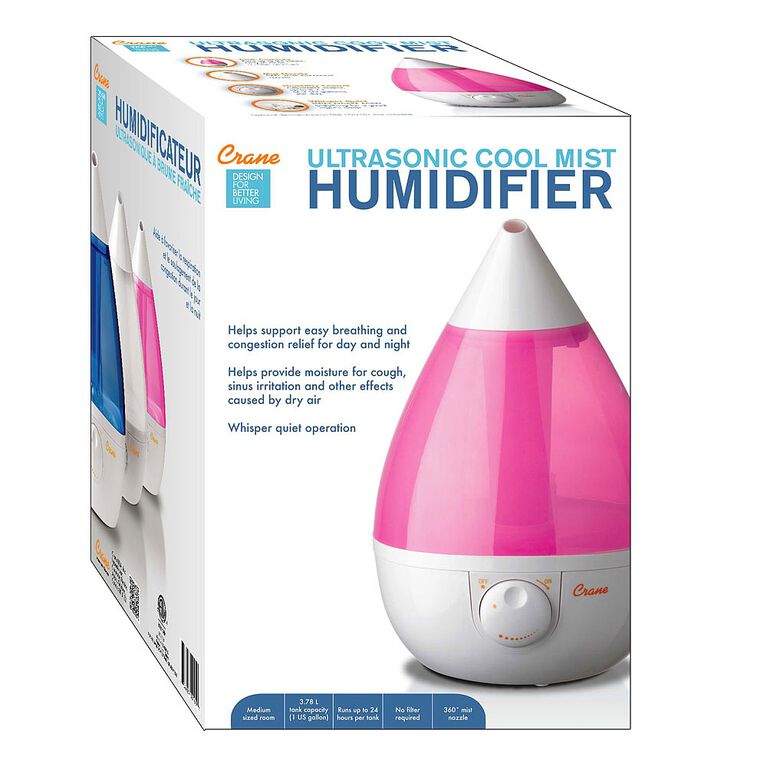 Humidificateur pour bébé, humidificateur d'air domestique, humidificateurs d 'air silencieux à ultrasons pour bébé, humidificateur usb portable, wapiti  (rose)