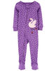 Carter's One Piece Flamingo 100% Snug Fit Cotton Footie Pajamas Purple  