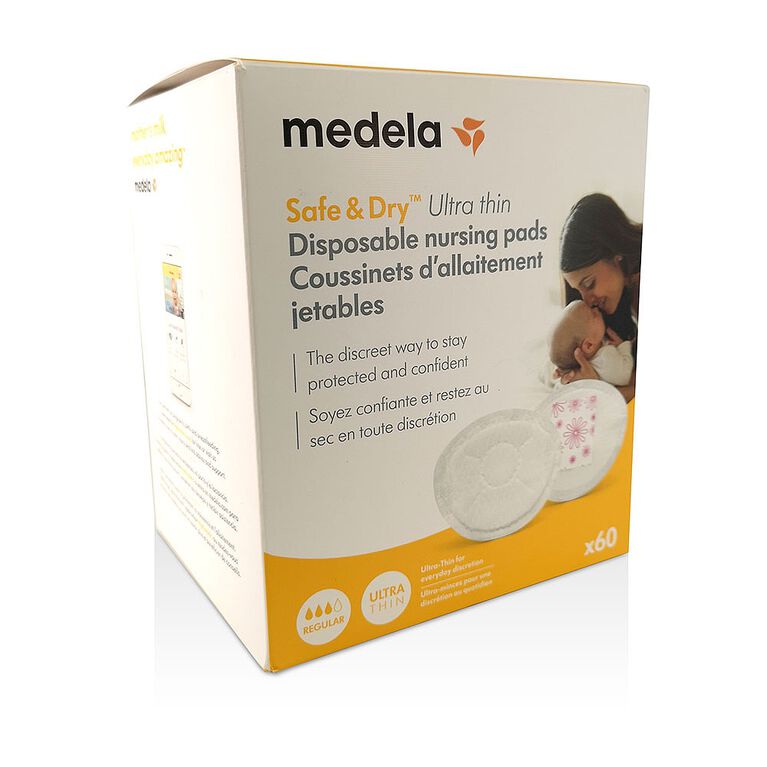 Medela Safe & Dry Ultra Thin Disposable Nursing Pads, 60pcs