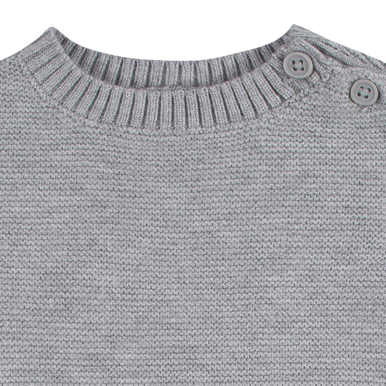 Gerber Childrenswear - 1 Pack Sweater Knit Romper - Raccoon 3-6 months