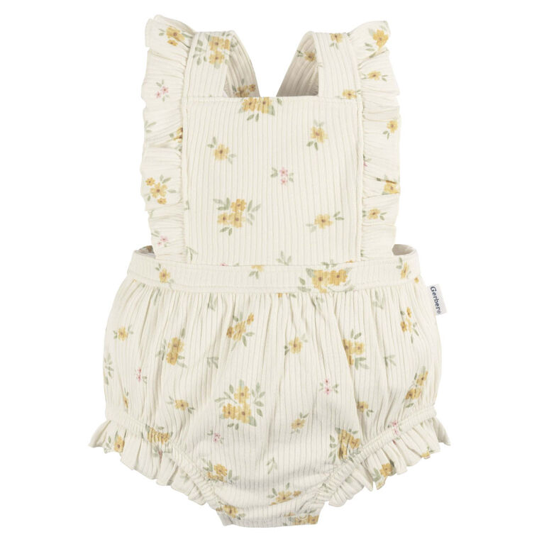 Gerber Childrenswear - Romper with Ruffle Bouquets - 24M