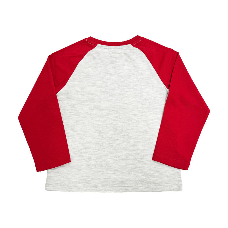 Harry Potter - Long Sleeve Raglan Tee - Off White Heather & Red  - Size 3T - Toys R Us Exclusive