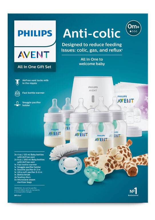 Philips Avent Biberon anti-colique à ventilation AirFree 4oz, 3 biberons.