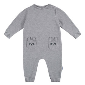 Gerber Childrenswear - 1 Pack Sweater Knit Romper - Raccoon