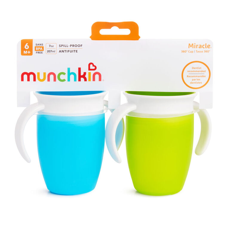 Tasse et gobelet bébé Munchkin Tasse Miracle 360° - Verte - 296 ml