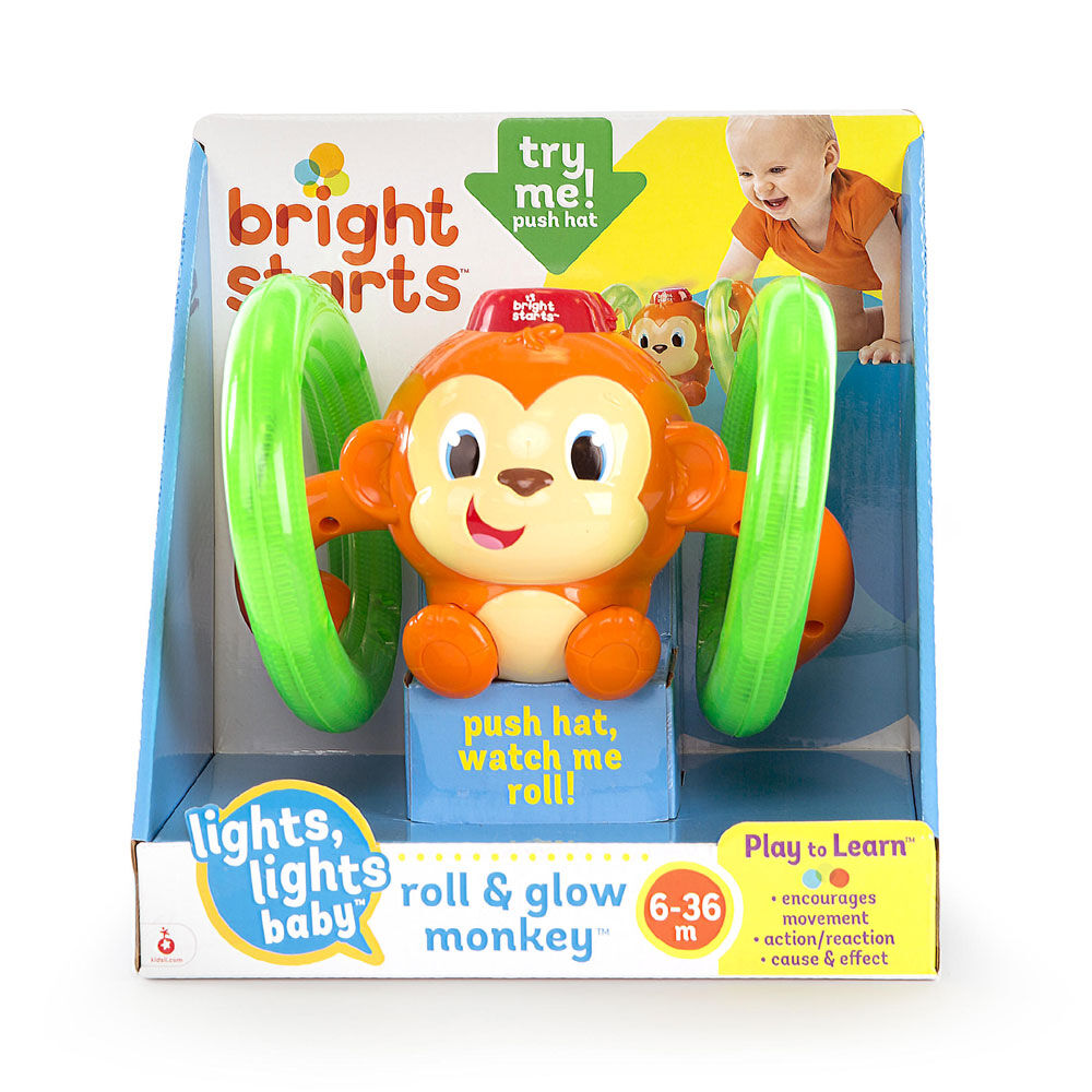 bright starts roll and glow monkey not rolling