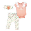 Baby Mode  Pink Bodysuit   Pant Set 6-9M