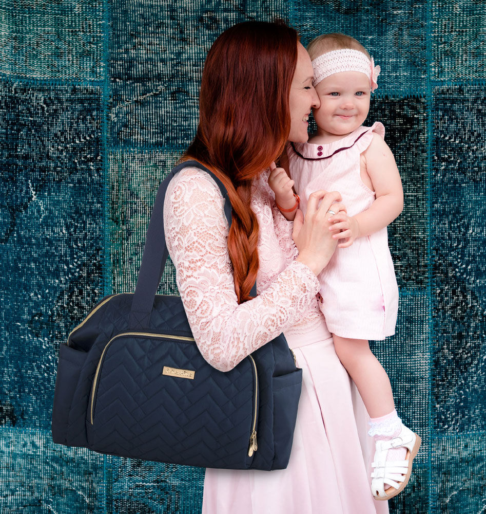 Nappy Backpack - Black Quilt
