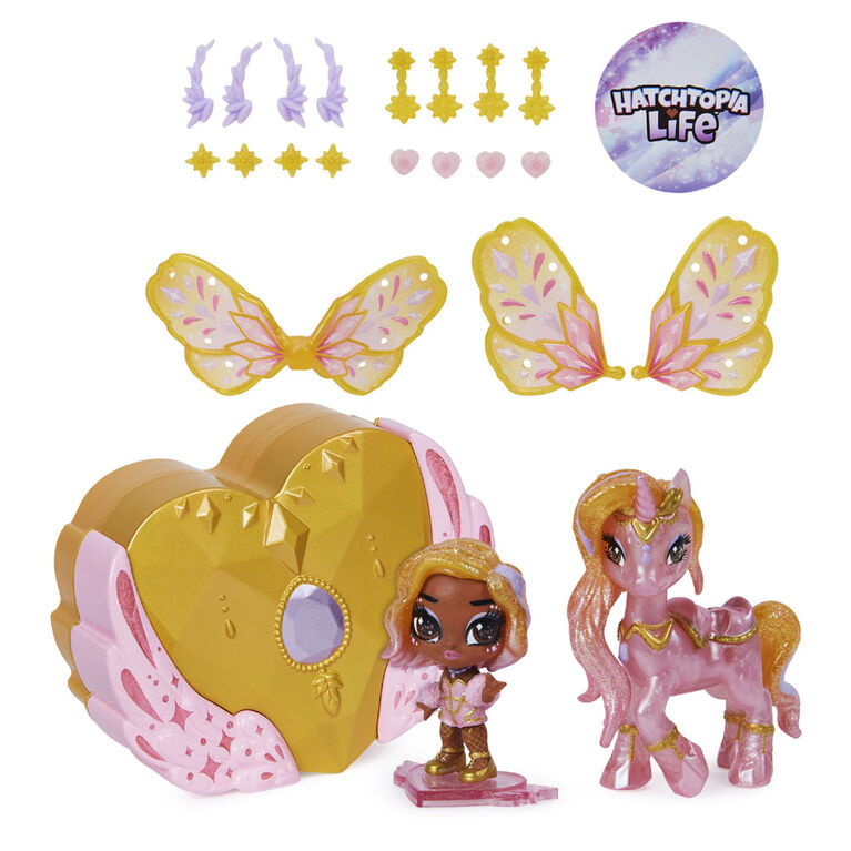 Hatchimals Pixies Riders, Wilder Wings, Pixie Starlight et Glider licorne avec 16 accessoires pour ailes (plusieurs modèles disponibles)