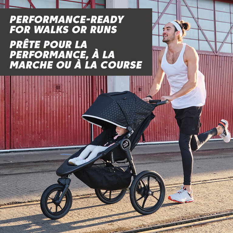 Poussette de jogging Baby Jogger Summit X3, noir minuit