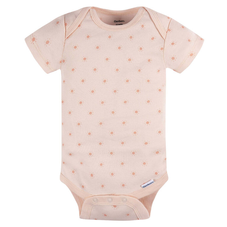 Gerber Childrenswear - 3-Pack Baby Light Pink Short Sleeve Onesies Bodysuit