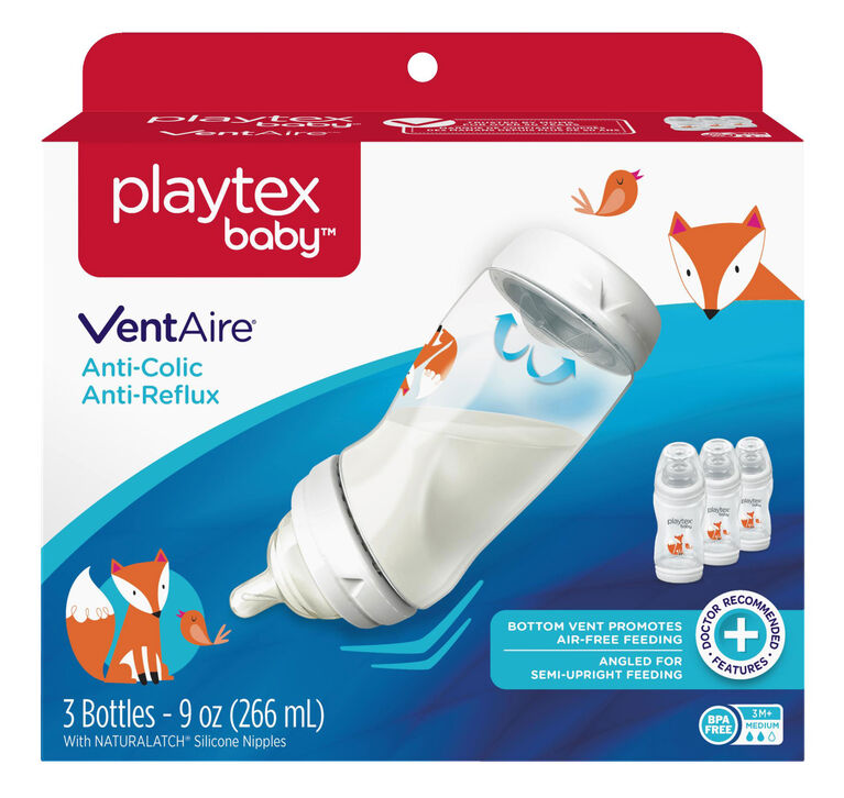 Playtex - Ventaire 9oz Bottle - 3-Pack, Blue