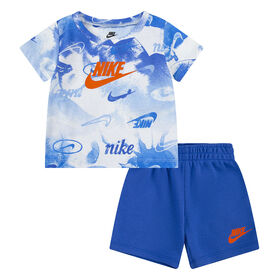 Ensemble T-shirt et Shorts Nike - Bleu 