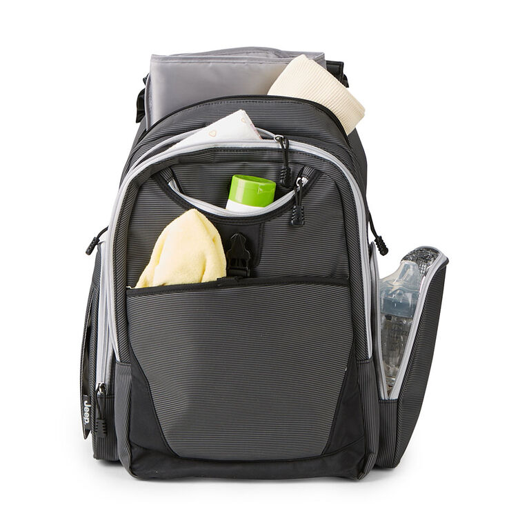 Jeep Adventurers Backpack Diaper Bag - Grey and Black | Babies R Us Canada