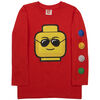 Lego Face Long Sleeve Tshirt Red