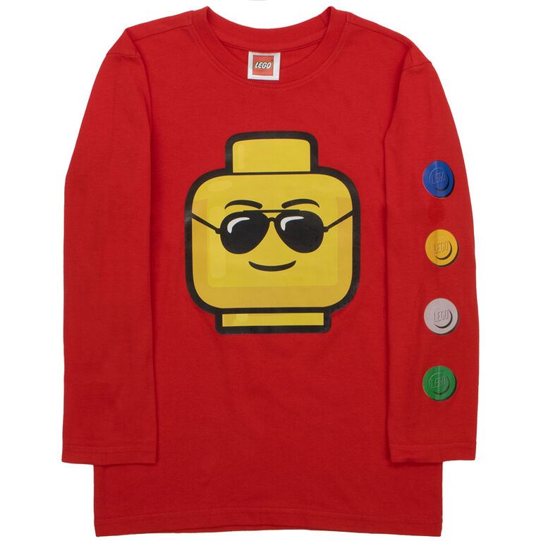 Lego Face Long Sleeve Tshirt Red