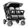 Foundations Quad Sport 4-Seat Multi-Child Stroller, Gray