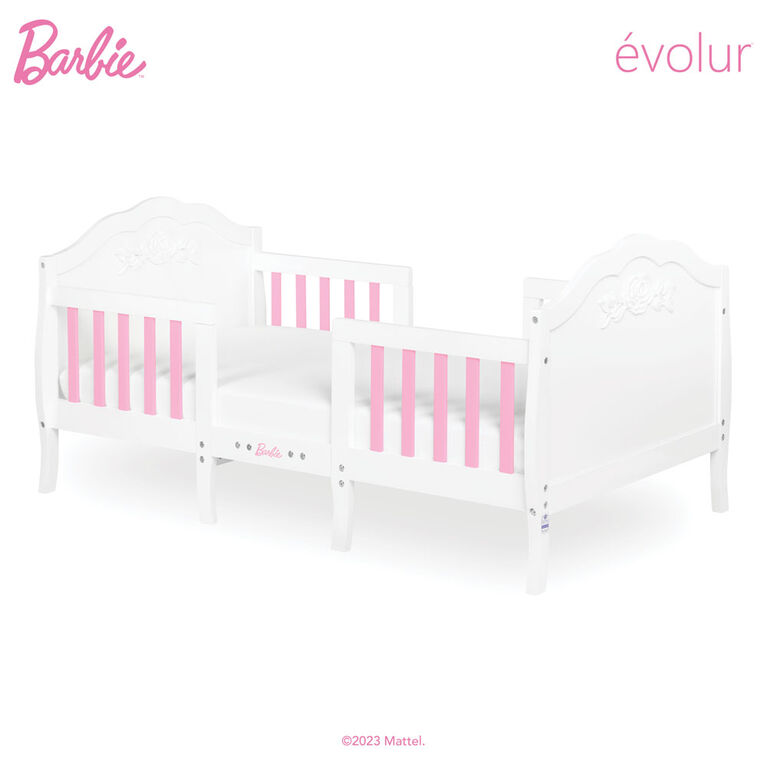 Barbie Toddler Bed White& Pink