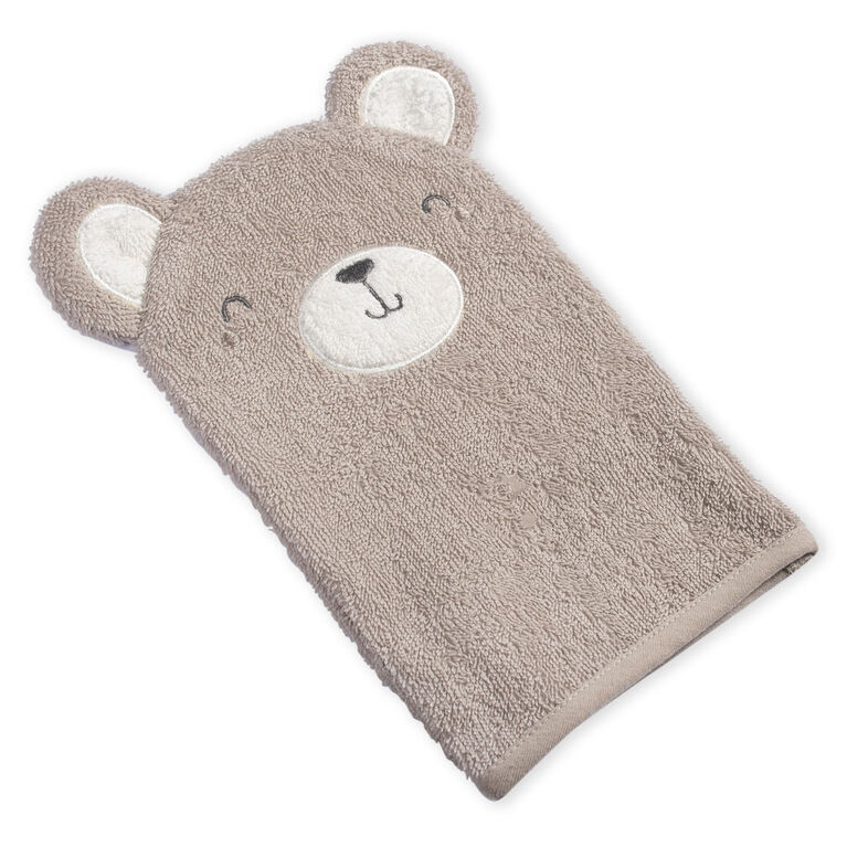 Koala Baby - Gant de bain pour bébé - Ours brun