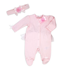 Rock A Bye Baby Pink Sleep Suit Set 