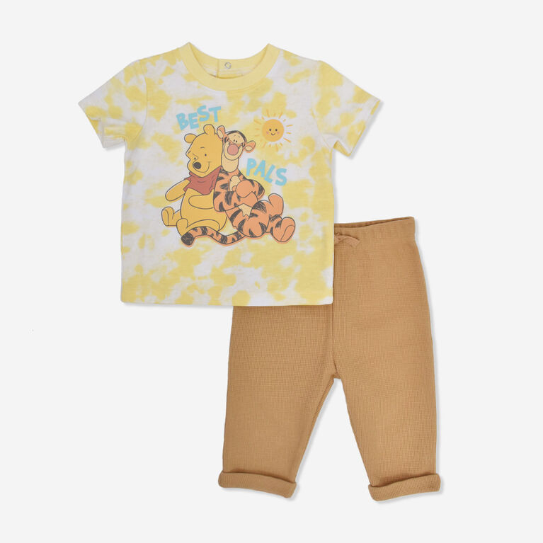 Disney Winnie The Pooh 2 Piece Top/Pant Set Yellow 12-18 Months