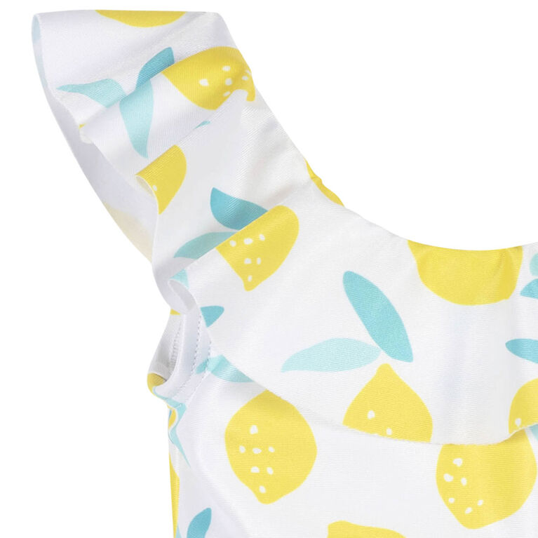 Gerber - Baby & Toddler Lemon Squeeze One-Piece Swimsuit With Ruffle - 3-6  months