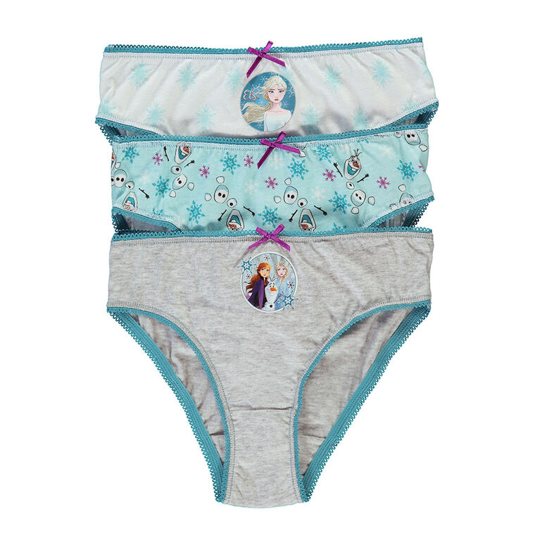 Disney Frozen Little Girls Toddler Snowflakes 3-Pack Panties - purple/multi