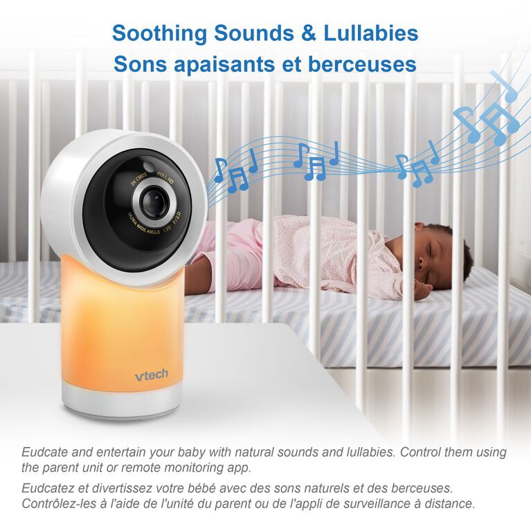 Video Baby Monitor with 7 High Definition 720p Display, 360 degree  Panoramic Viewing Pan & Tilt HD Camera
