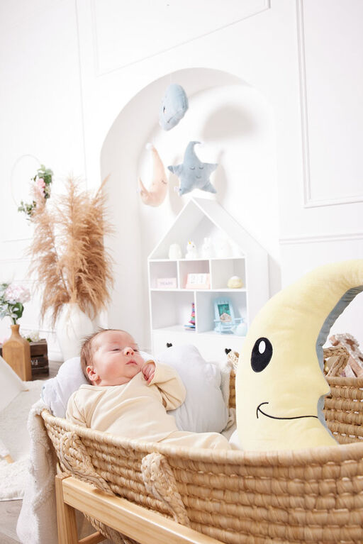 Around The Crib Kokoons Moon Plush Light and Melodie Pale Yellow/Petrol Blue
