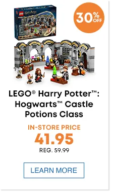 LEGO® Harry Potter™: Hogwarts™ Castle Potions Class
In-Store Price 41.95 Reg 59.99 burst - 30%