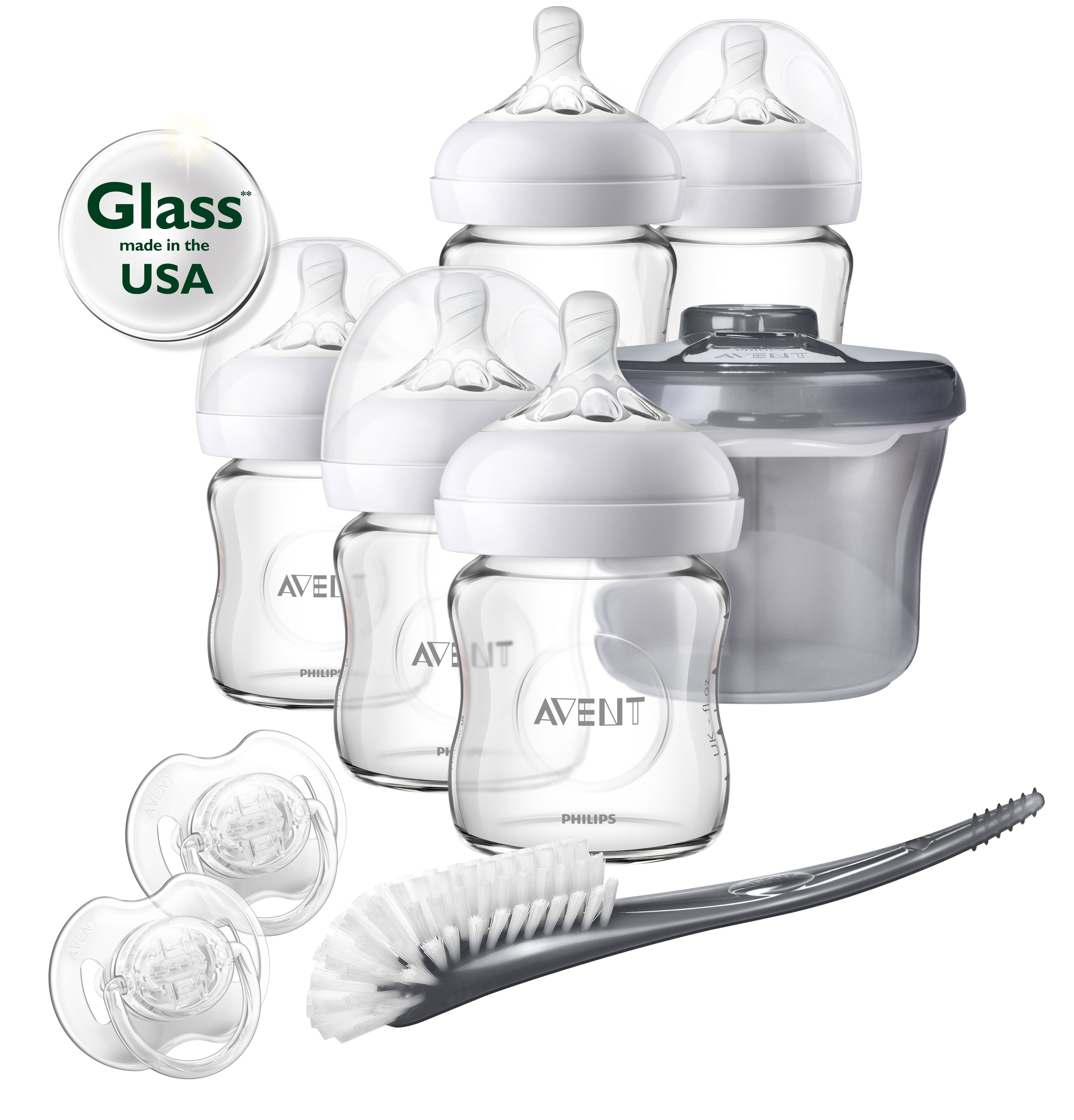 Philips Avent Natural Glass Bottle Baby Newborn Starter Set R