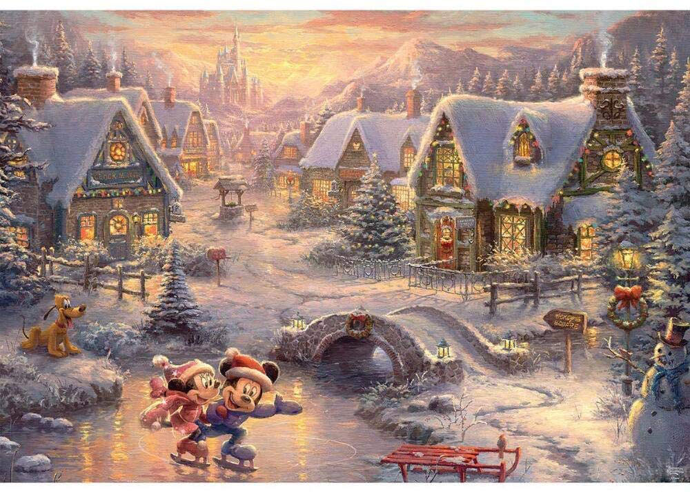 Ceaco Thomas Kinkade Holiday Puzzle Mickey And Minnie Skate 2000 Pieces Toys R Us Canada