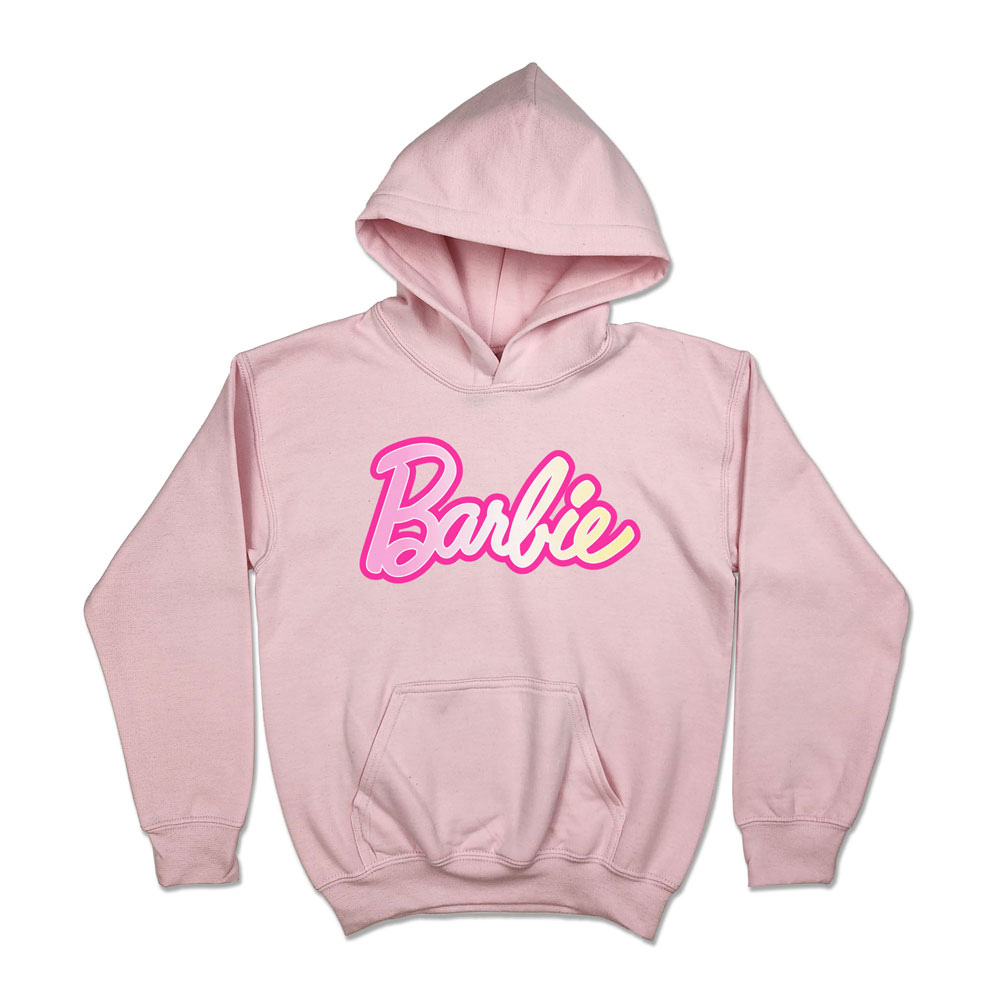 Kids Black Barbie Pink Hoodie (4-11yrs) - Matalan