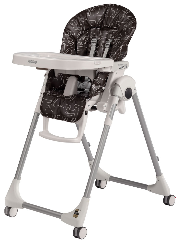 Housse chaise haute Zero3 Dino Park blanc Peg Perego - Les bébés