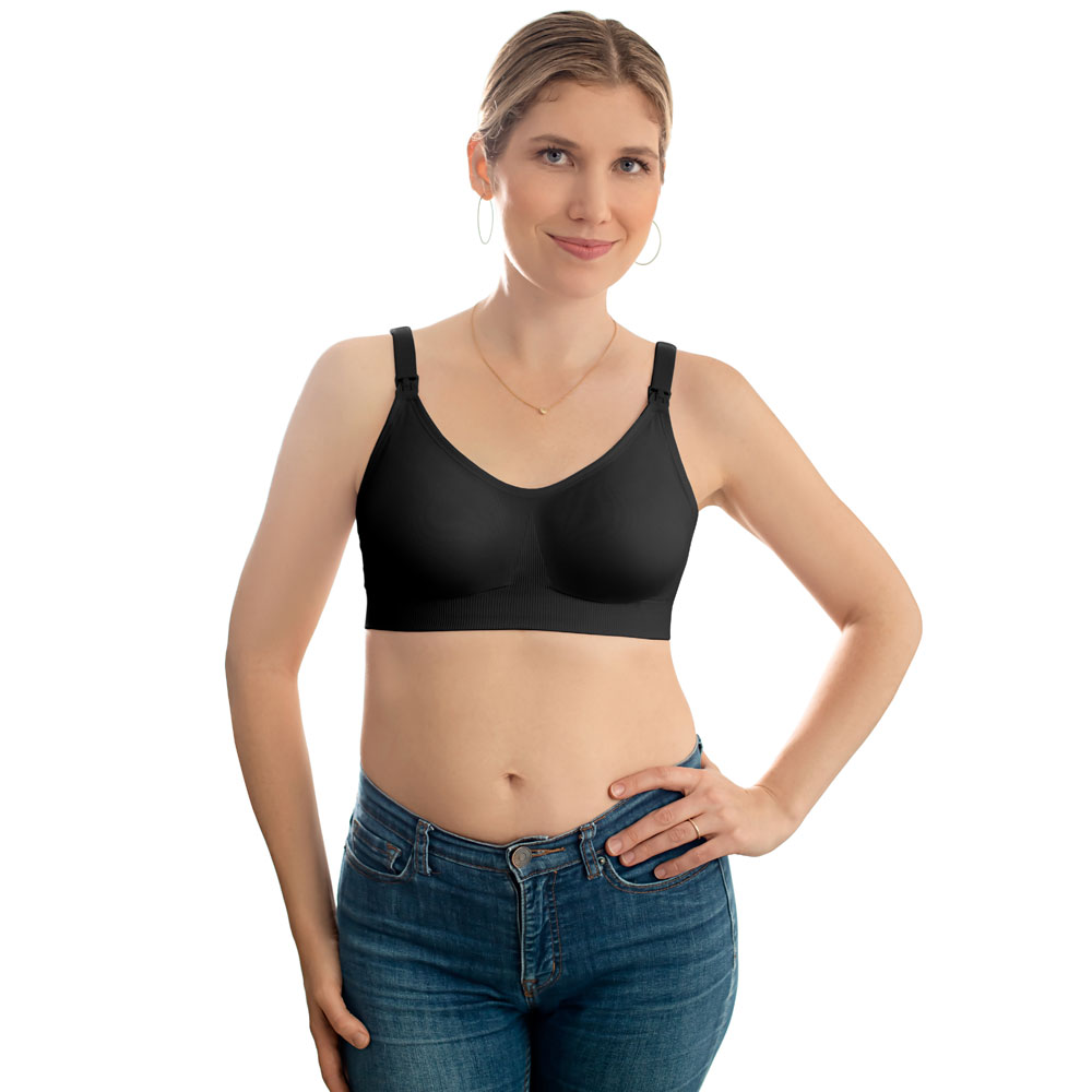 Medela Women's Ultimate BodyFit Bra - Seamless maternity and nursing bra  for outstanding fit and support during pregnancy and breastfeeding, Black,  XL price in Dubai, UAE