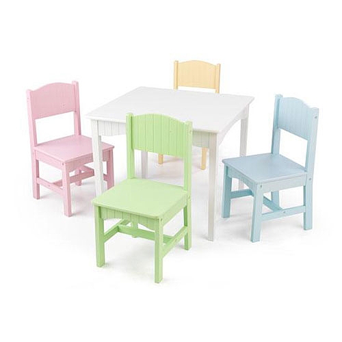 Kidkraft nantucket table outlet & 4 pastel chairs