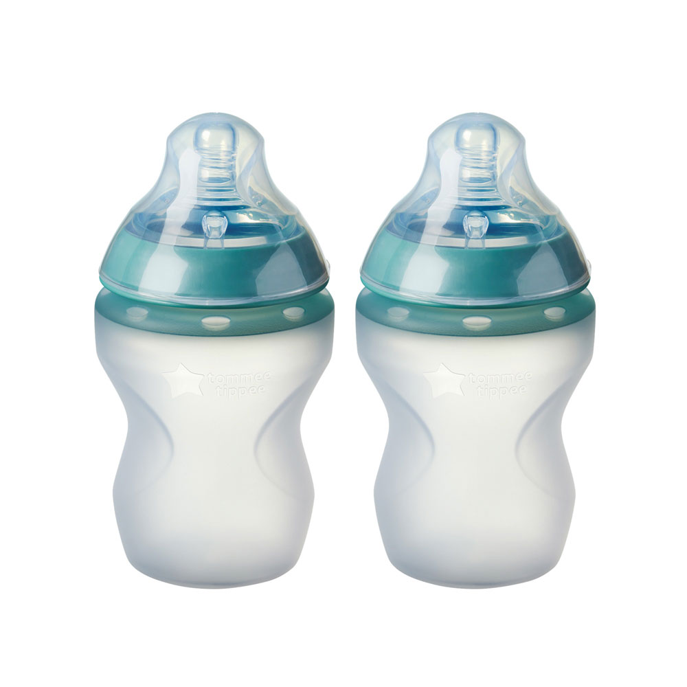 Tommee Tippee Closer to Nature Soft Silicone Baby Bottle, Stain & Odor