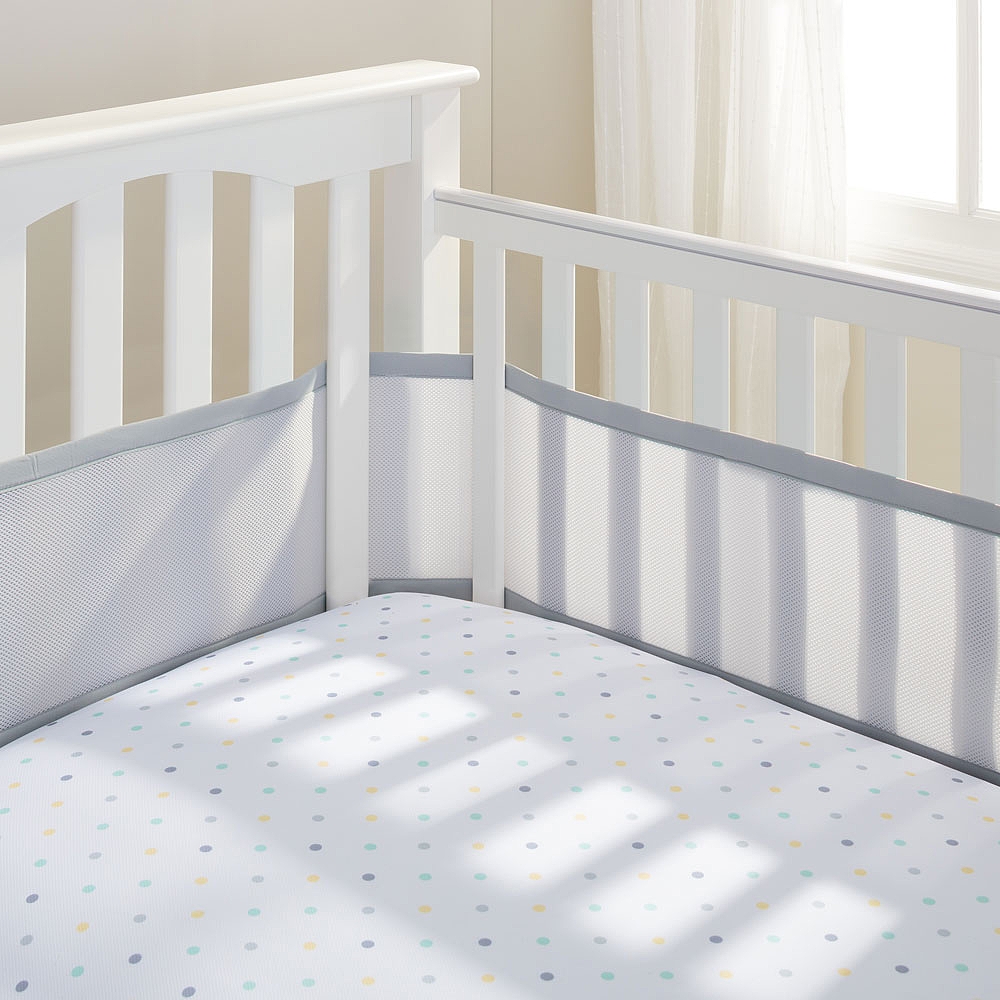 grey bumper pads for crib