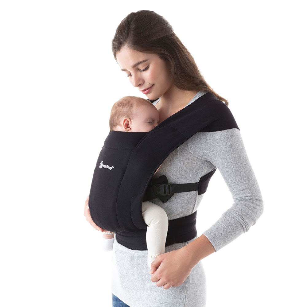 Porte-bébé nouveau-né confortable Embrace d'Ergobaby - Noir pur ...