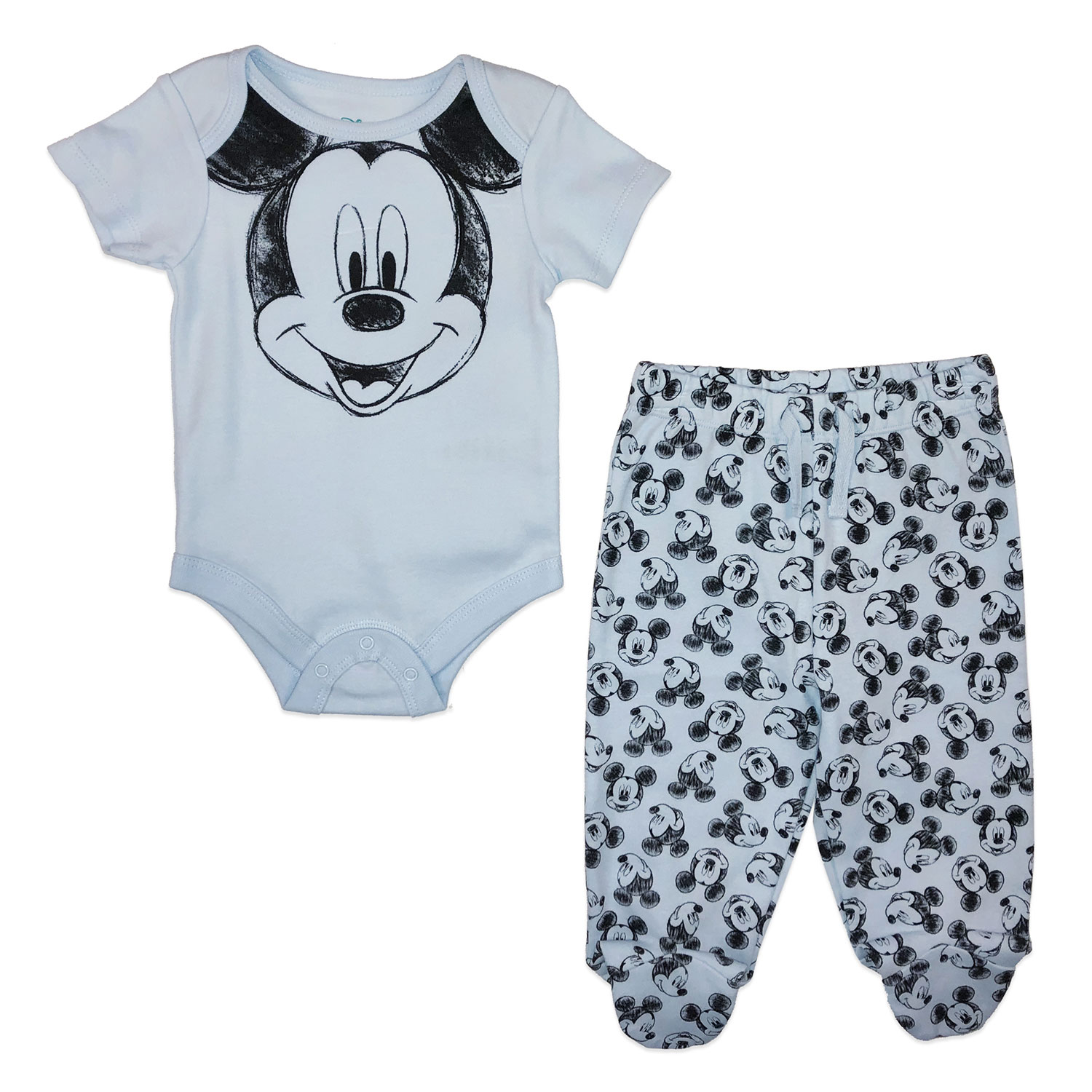 Disney Mickey Mouse 2 Piece Pant Set Blue 3 Months Babies R